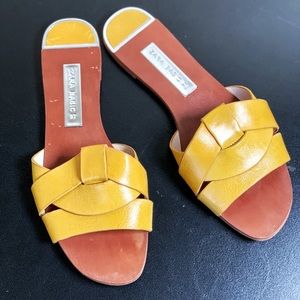 Zara leather sliders